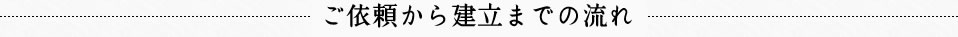 ご依頼から建立までの流れ